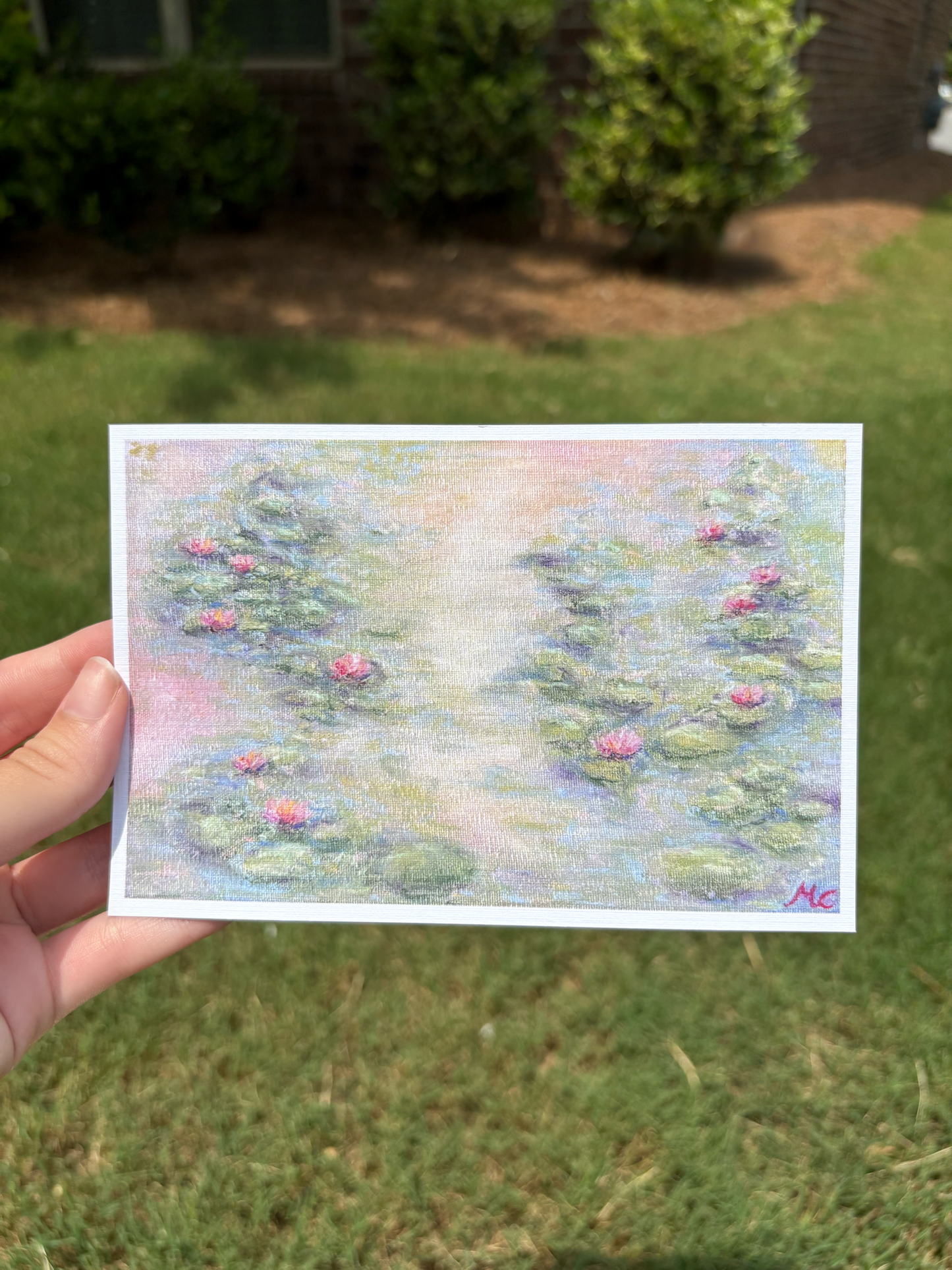 6x4 waterlilies print