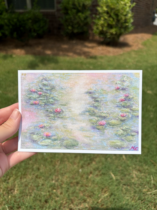 6x4 waterlilies print