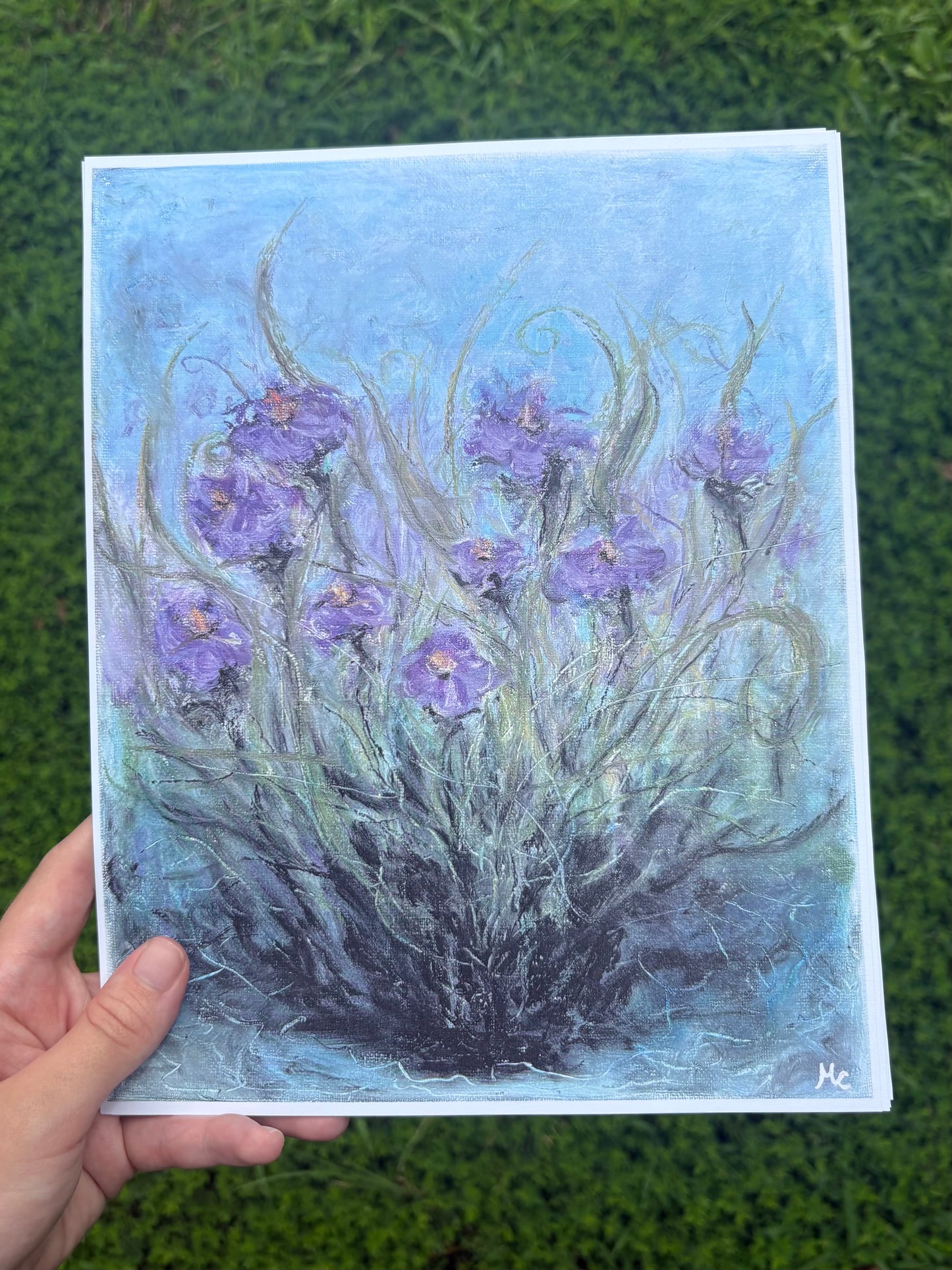 8x10 violets print
