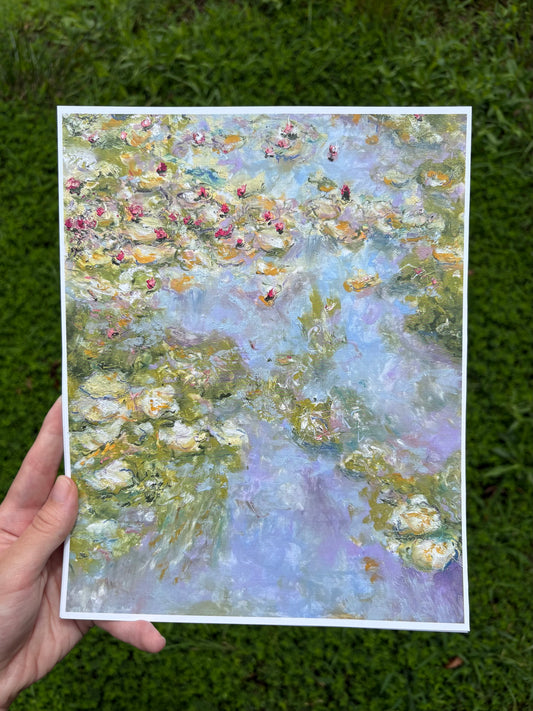 8x10 water lilies print