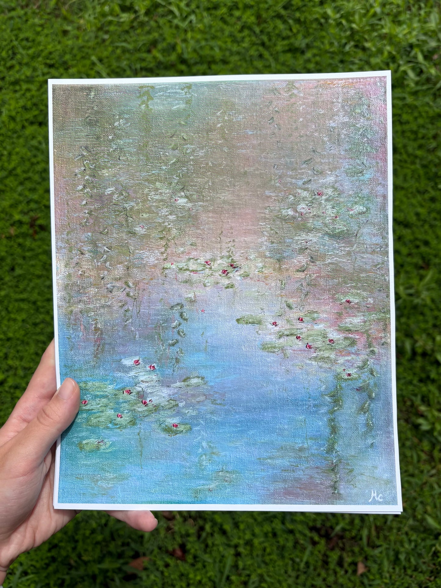 8x10 water lilies print