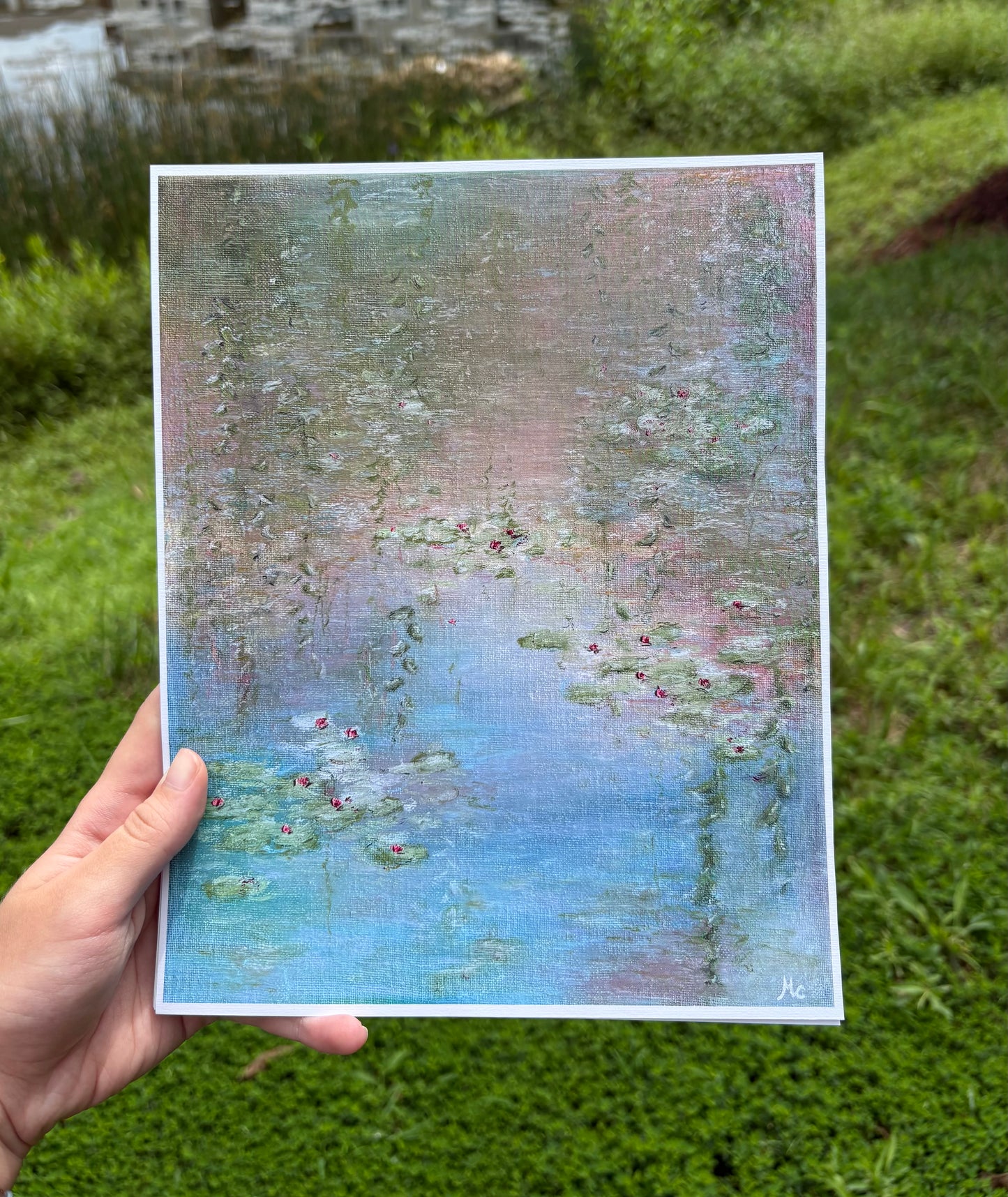 8x10 water lilies print